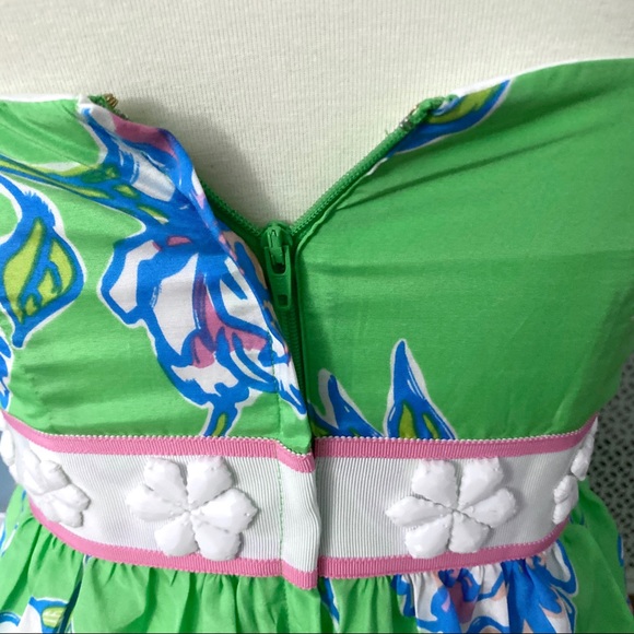 Lilly Pulitzer Langley Green Beaded Waist Dress - Picture 4 of 7